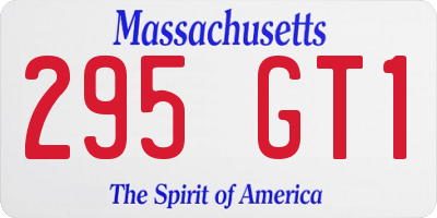 MA license plate 295GT1