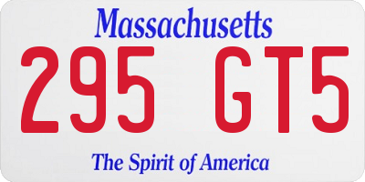MA license plate 295GT5