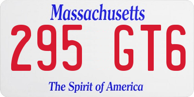 MA license plate 295GT6