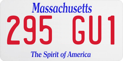 MA license plate 295GU1