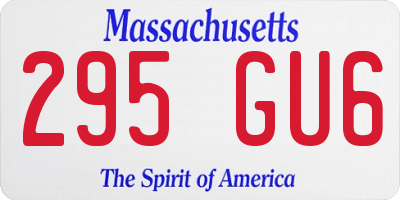 MA license plate 295GU6