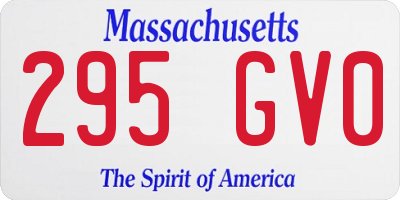 MA license plate 295GV0