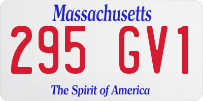 MA license plate 295GV1