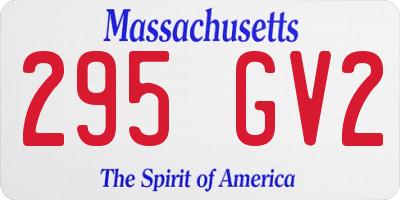 MA license plate 295GV2