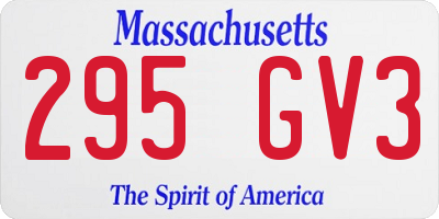 MA license plate 295GV3