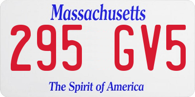 MA license plate 295GV5
