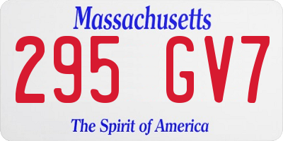 MA license plate 295GV7