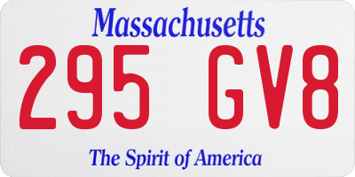 MA license plate 295GV8