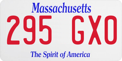 MA license plate 295GX0