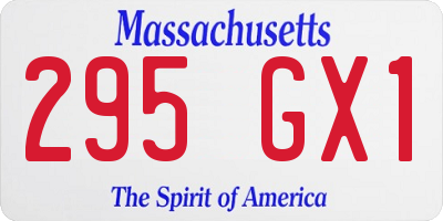 MA license plate 295GX1