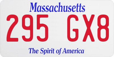 MA license plate 295GX8