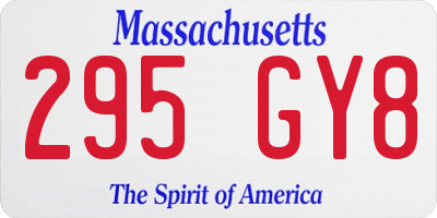 MA license plate 295GY8