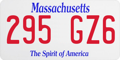 MA license plate 295GZ6