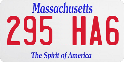 MA license plate 295HA6