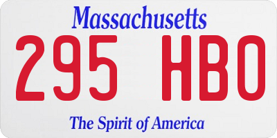 MA license plate 295HB0