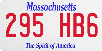 MA license plate 295HB6