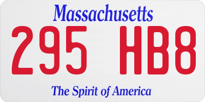 MA license plate 295HB8