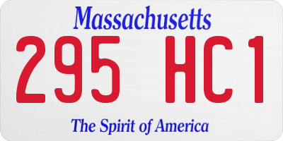 MA license plate 295HC1