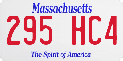 MA license plate 295HC4