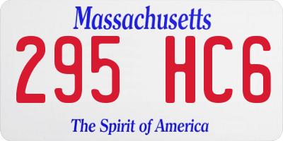 MA license plate 295HC6