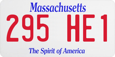 MA license plate 295HE1