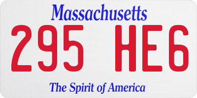 MA license plate 295HE6