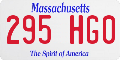 MA license plate 295HG0