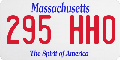 MA license plate 295HH0
