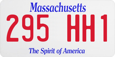 MA license plate 295HH1