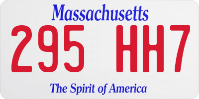 MA license plate 295HH7