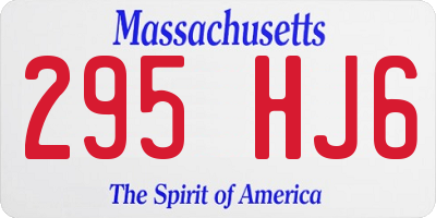 MA license plate 295HJ6
