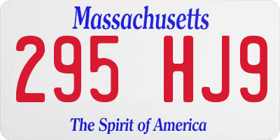 MA license plate 295HJ9