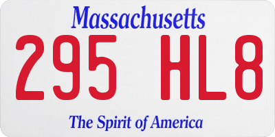 MA license plate 295HL8