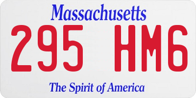 MA license plate 295HM6