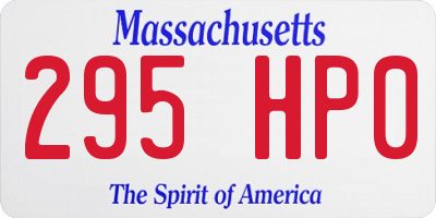 MA license plate 295HP0