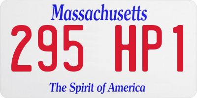 MA license plate 295HP1