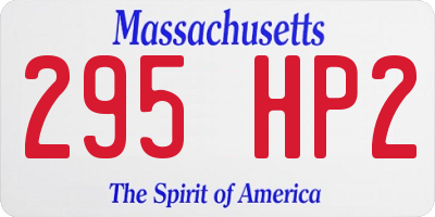 MA license plate 295HP2