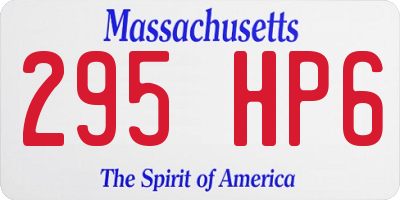 MA license plate 295HP6