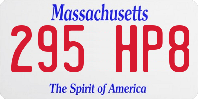 MA license plate 295HP8