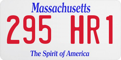 MA license plate 295HR1