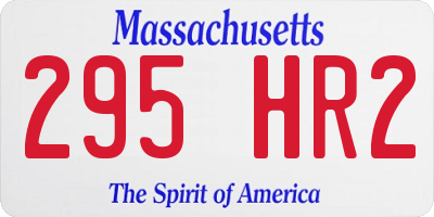MA license plate 295HR2