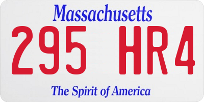 MA license plate 295HR4