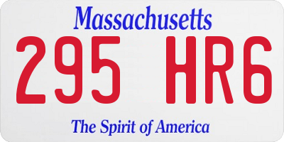 MA license plate 295HR6