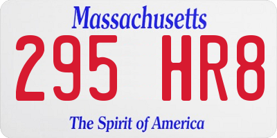 MA license plate 295HR8