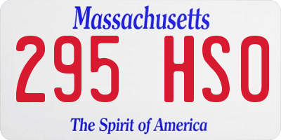 MA license plate 295HS0