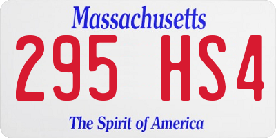 MA license plate 295HS4