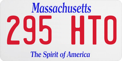 MA license plate 295HT0