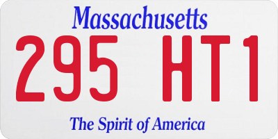 MA license plate 295HT1