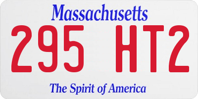 MA license plate 295HT2