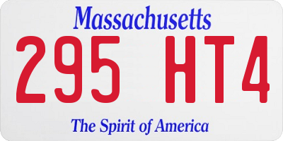 MA license plate 295HT4